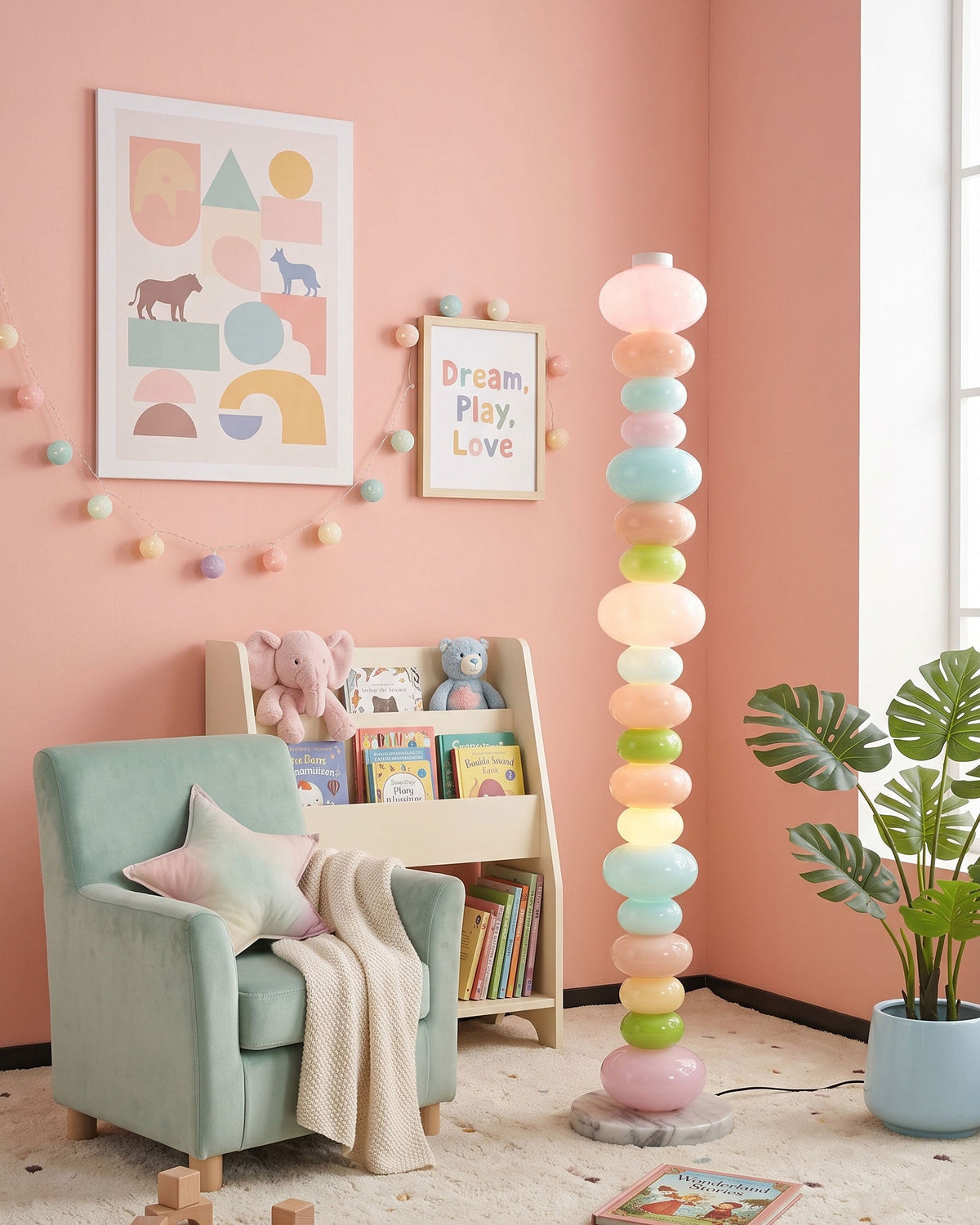 CARAMELLA Stacked Pastel Glass Floor Lamp