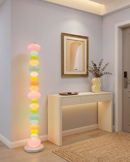CARAMELLA Stacked Pastel Glass Floor Lamp