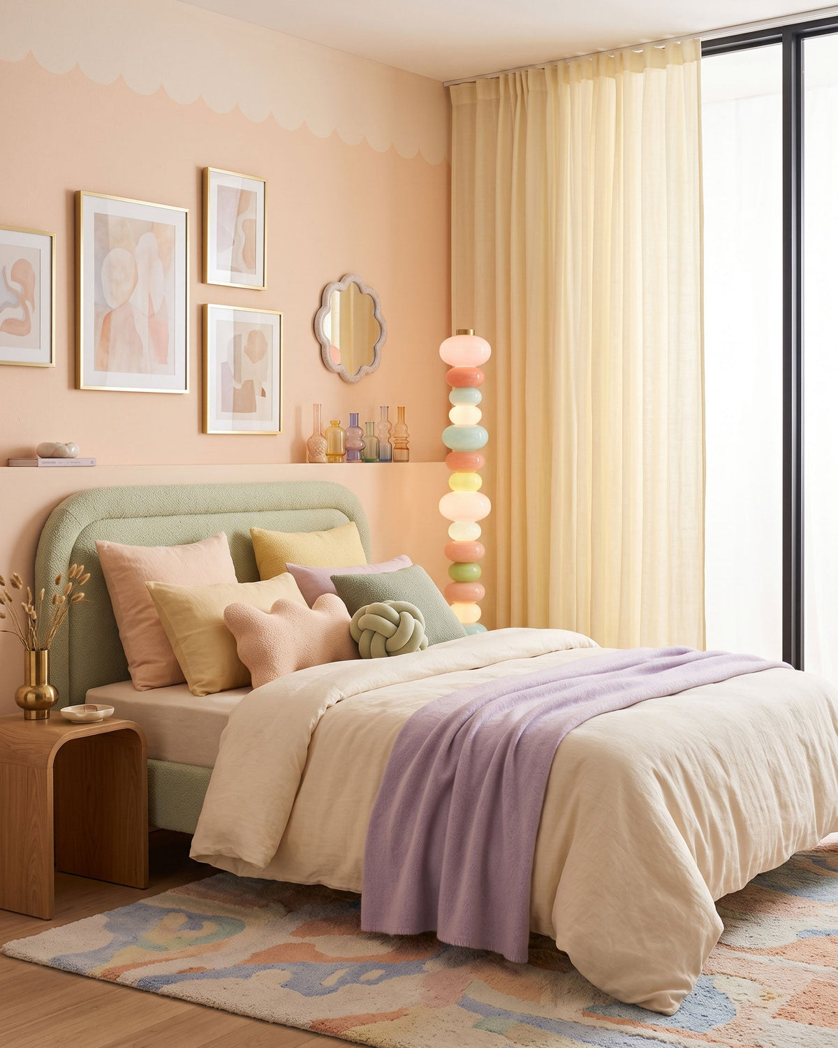 CARAMELLA Stacked Pastel Glass Floor Lamp