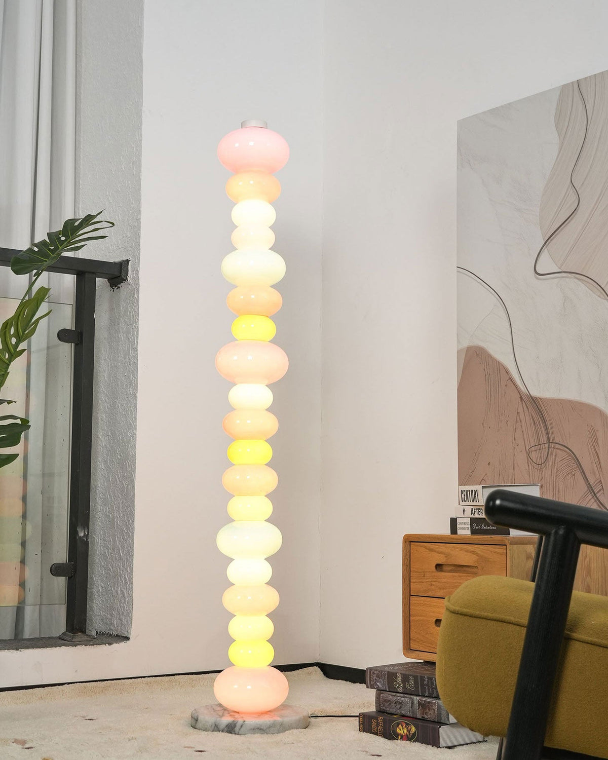 CARAMELLA Stacked Pastel Glass Floor Lamp
