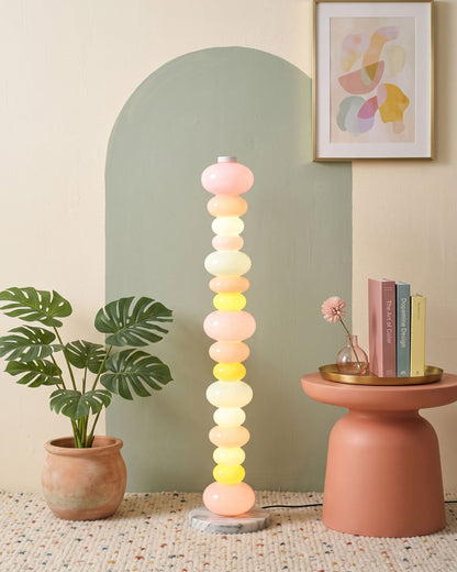 CARAMELLA Stacked Pastel Glass Floor Lamp