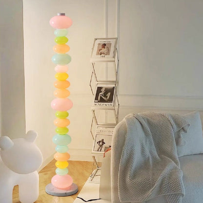 CARAMELLA Stacked Pastel Glass Floor Lamp
