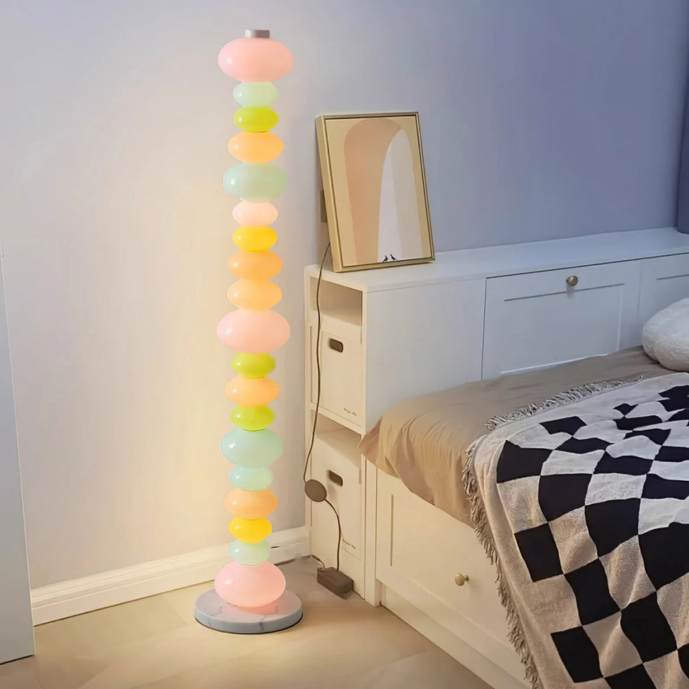 CARAMELLA Stacked Pastel Glass Floor Lamp