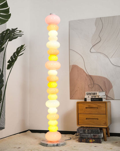 CARAMELLA Stacked Pastel Glass Floor Lamp