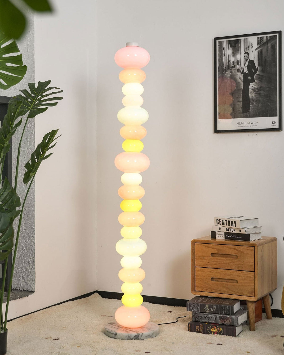CARAMELLA Stacked Pastel Glass Floor Lamp