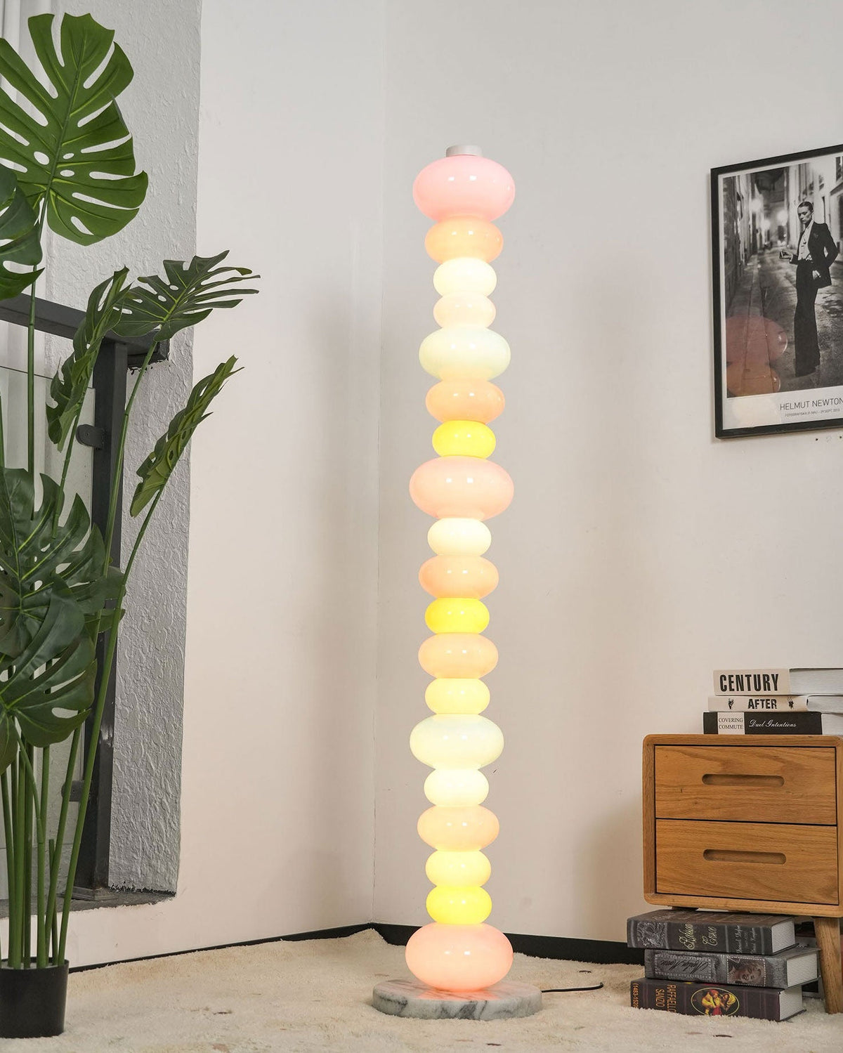 CARAMELLA Stacked Pastel Glass Floor Lamp