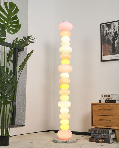 CARAMELLA Stacked Pastel Glass Floor Lamp