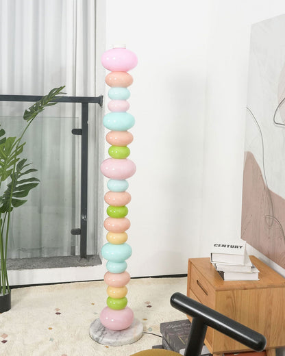 CARAMELLA Stacked Pastel Glass Floor Lamp