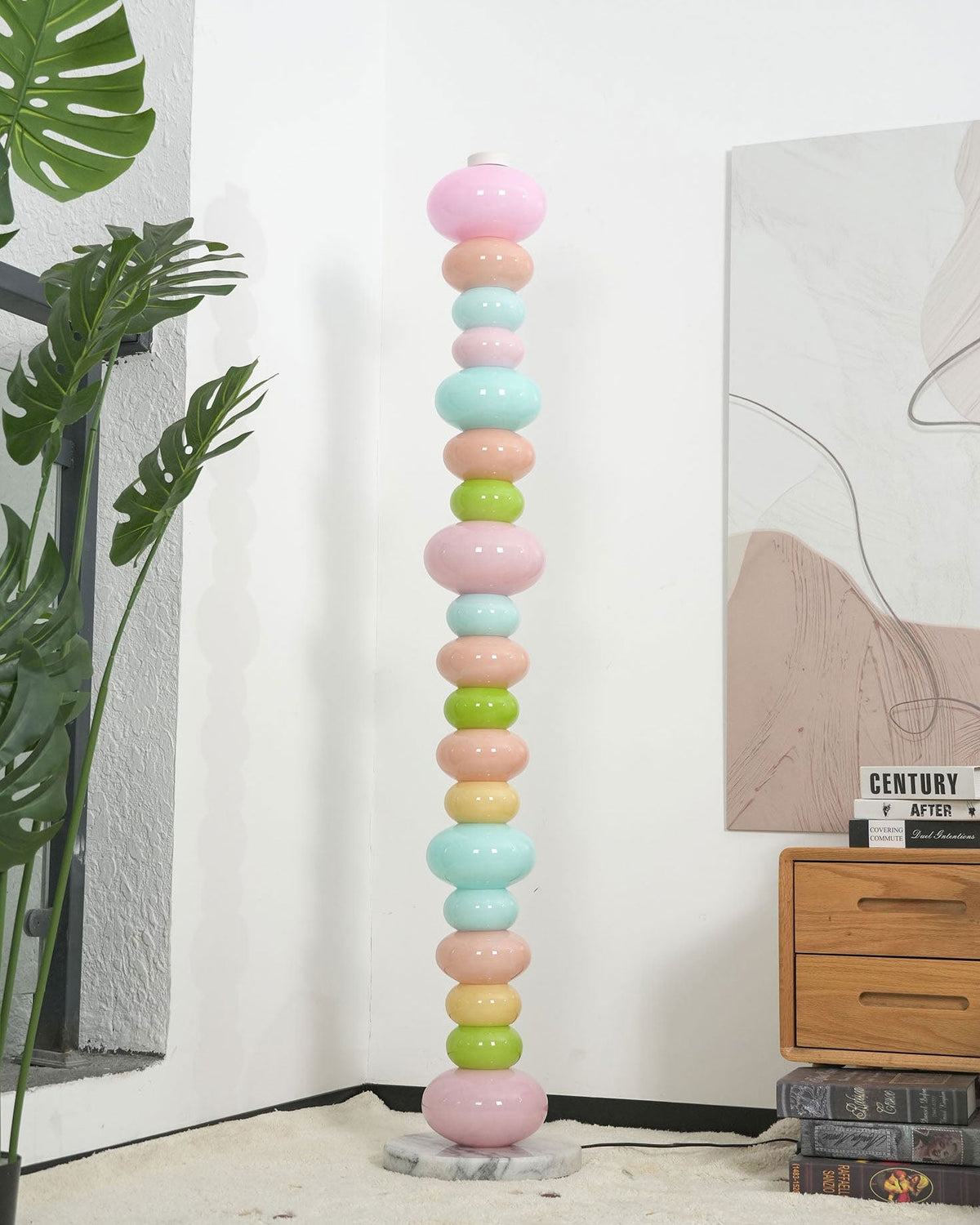 CARAMELLA Stacked Pastel Glass Floor Lamp