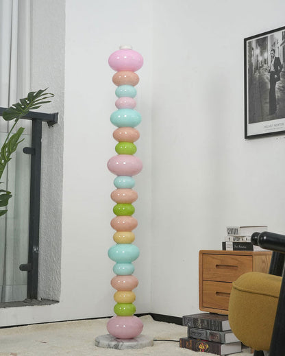 CARAMELLA Stacked Pastel Glass Floor Lamp