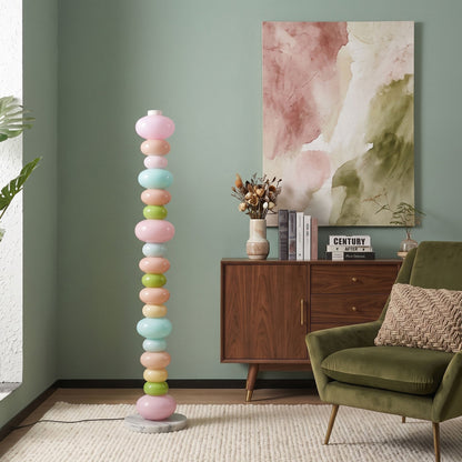 CARAMELLA Stacked Pastel Glass Floor Lamp