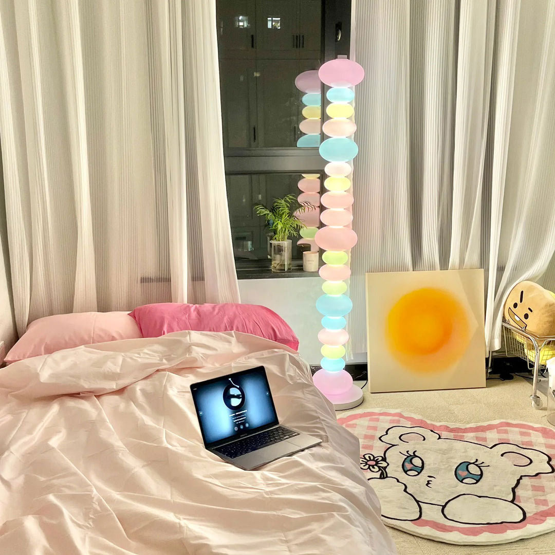 CARAMELLA Stacked Pastel Glass Floor Lamp