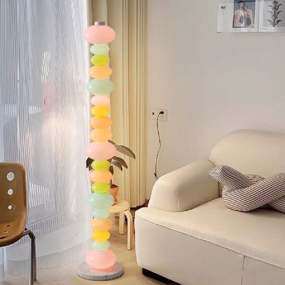 CARAMELLA Stacked Pastel Glass Floor Lamp