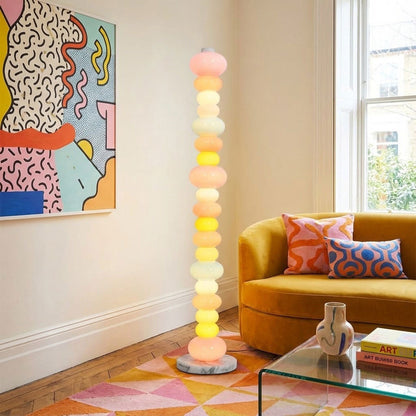 CARAMELLA Stacked Pastel Glass Floor Lamp