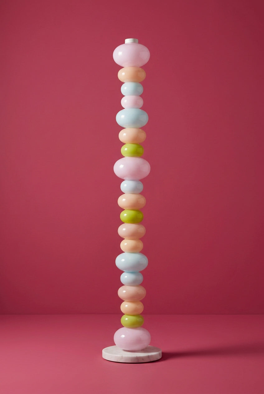 CARAMELLA Stacked Pastel Glass Floor Lamp