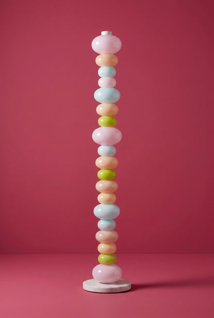 CARAMELLA Stacked Pastel Glass Floor Lamp