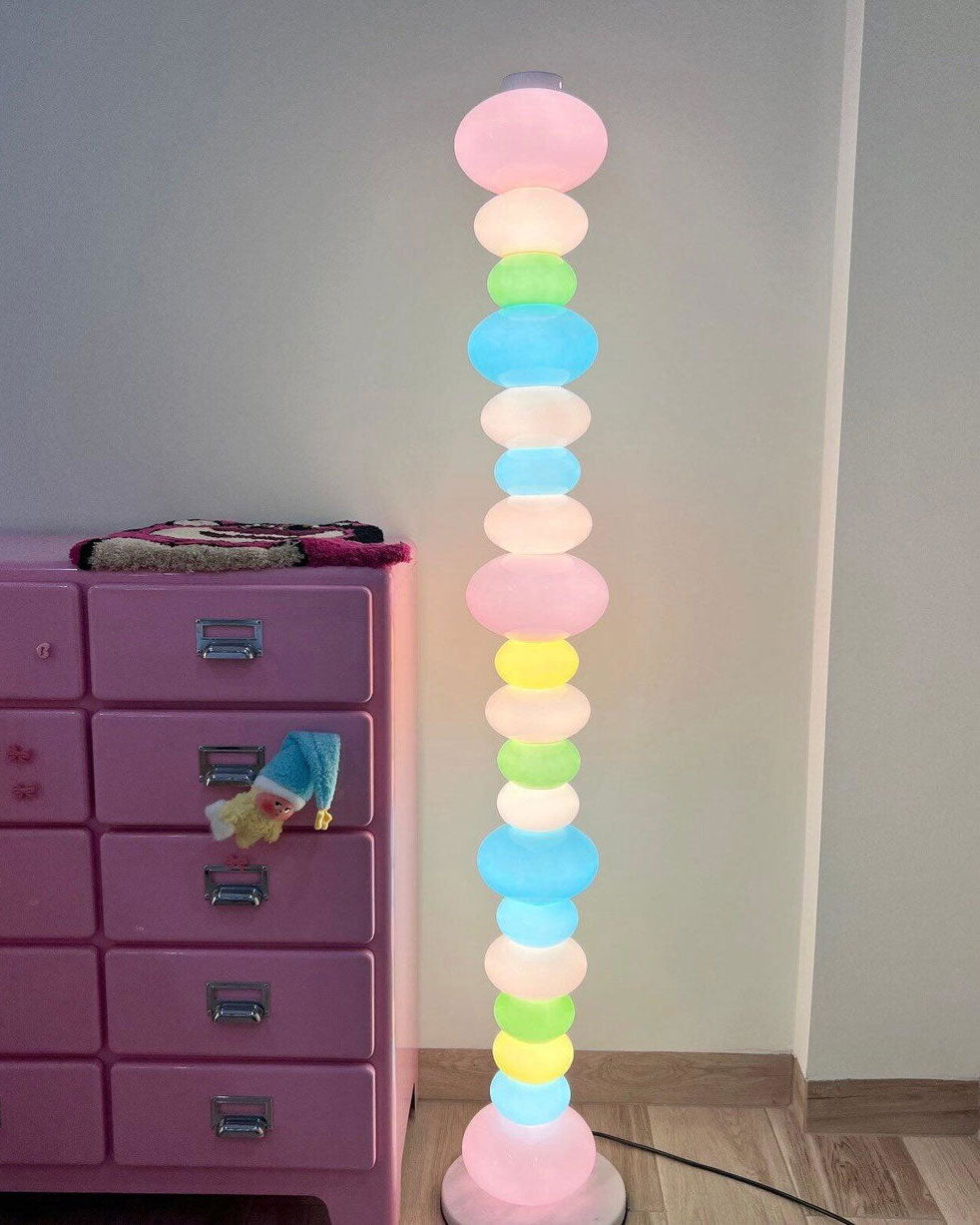 CARAMELLA Stacked Pastel Glass Floor Lamp