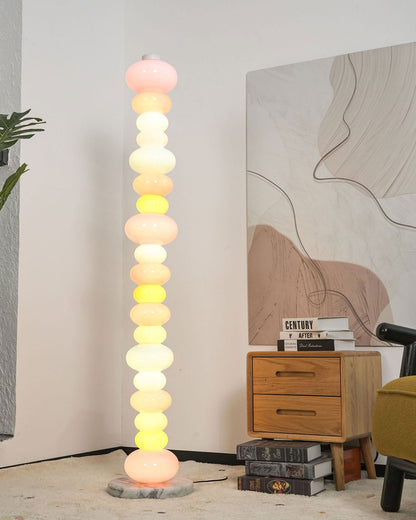 CARAMELLA Stacked Pastel Glass Floor Lamp