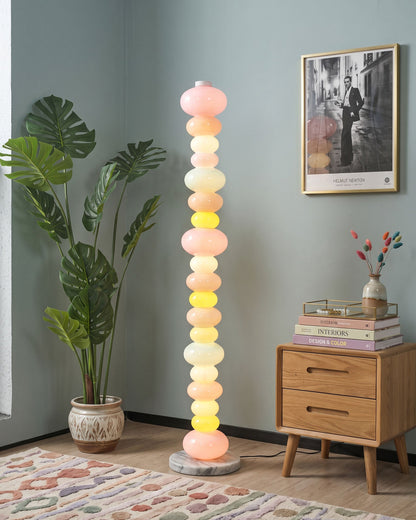 CARAMELLA Stacked Pastel Glass Floor Lamp