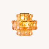 MUSCHIO Rippled Glass Wall Sconce