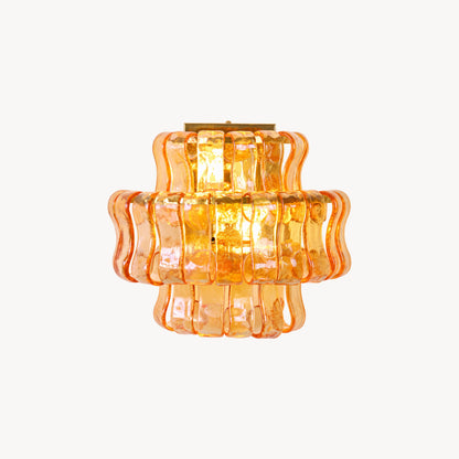 MUSCHIO Rippled Glass Wall Sconce