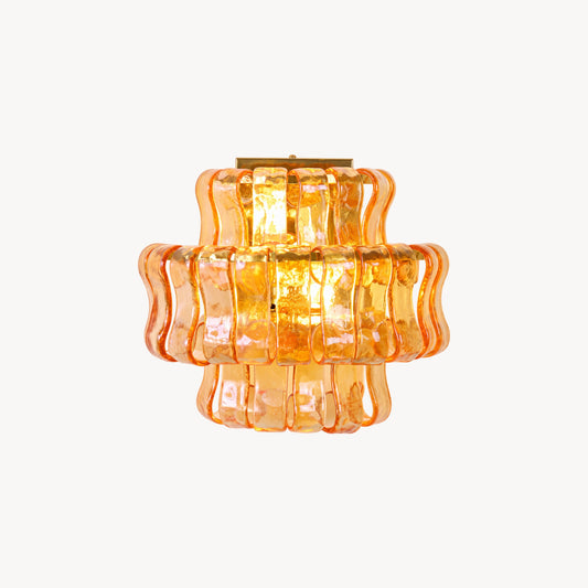 MUSCHIO Rippled Glass Wall Sconce