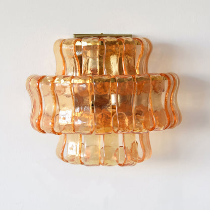 MUSCHIO Rippled Glass Wall Sconce