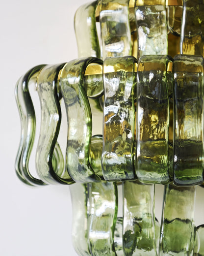 MUSCHIO Rippled Glass Wall Sconce