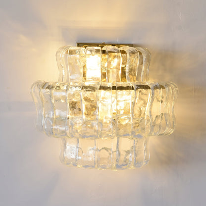 MUSCHIO Rippled Glass Wall Sconce