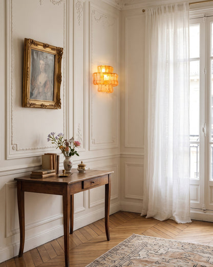MUSCHIO Rippled Glass Wall Sconce