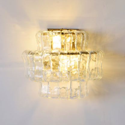 MUSCHIO Rippled Glass Wall Sconce