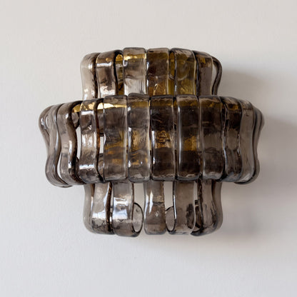 MUSCHIO Rippled Glass Wall Sconce