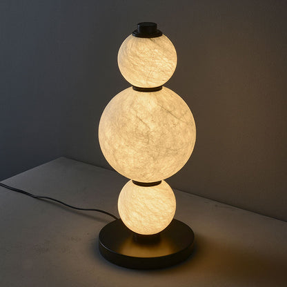BOZZOLA Stacked Mulberry Silk Table Lamp