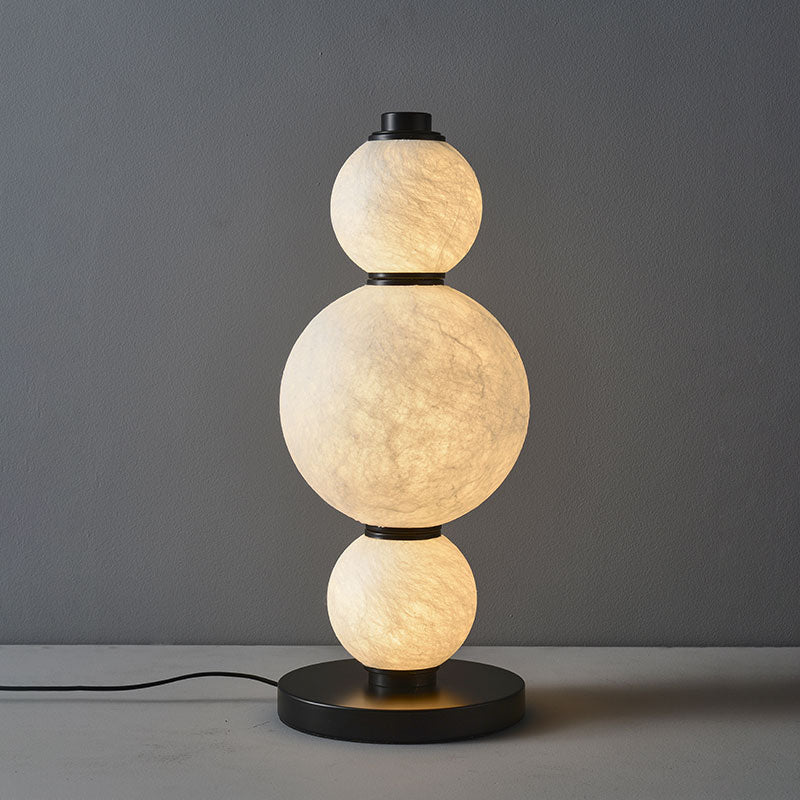 BOZZOLA Stacked Mulberry Silk Table Lamp