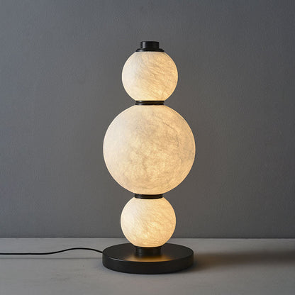 BOZZOLA Stacked Mulberry Silk Table Lamp