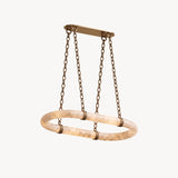 NUVOLA Floating Alabaster Linear Chandelier