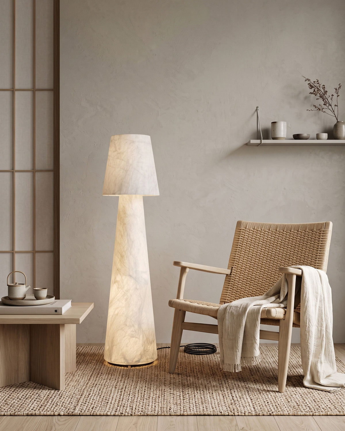 BOZZOLA Mulberry Silk Floor Lamp