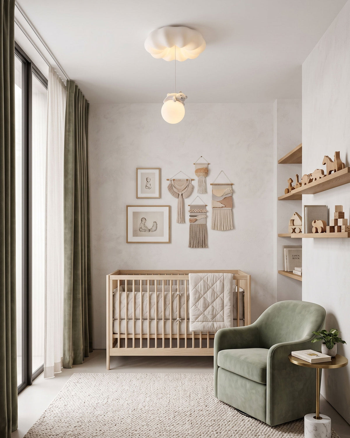 ORSINO Sleeping Bear Cloud Ceiling Light