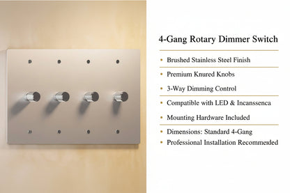 The Brass Dimmer Switch (1–4 Gang)