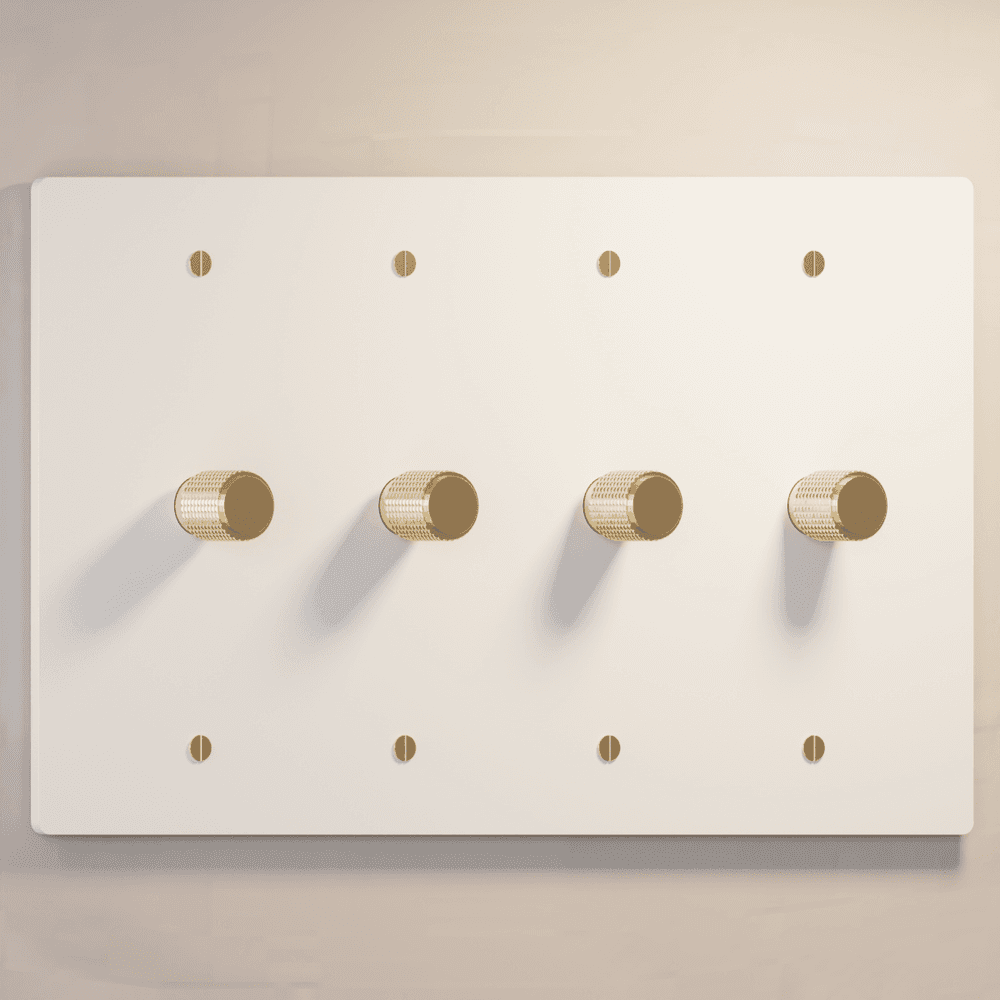 The Brass Dimmer Switch (1–4 Gang)