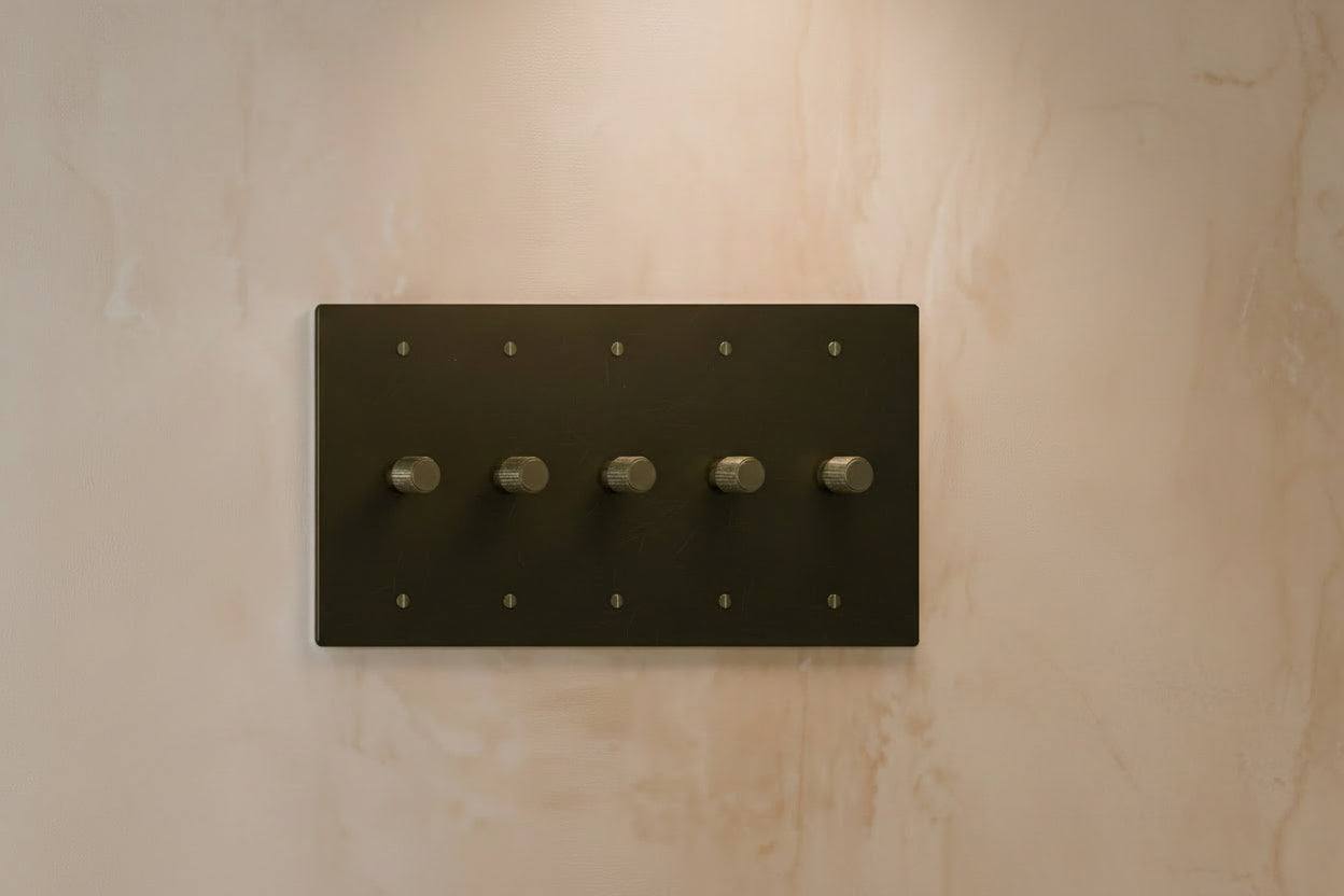 The Brass Dimmer Switch (1–4 Gang)